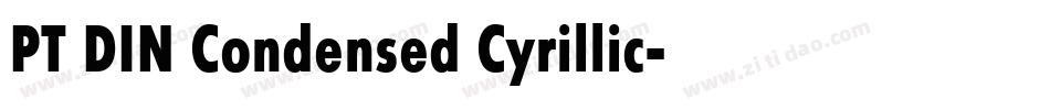 PT DIN Condensed Cyrillic字体转换